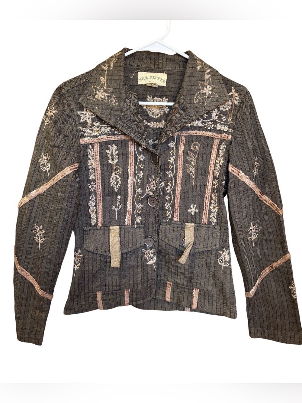 Mrs. pepper floral embroidered Blazer jacket
